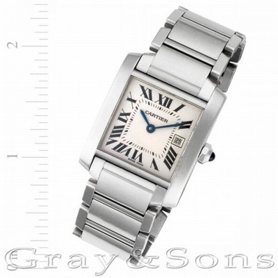 Cartier W51011Q3 Tank Francaise Quartz Unisex Stainless Steel