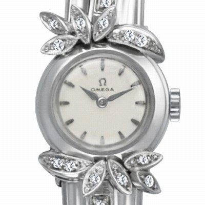 Omega Omega 3888 Cocktail Manual Female 18k White Gold