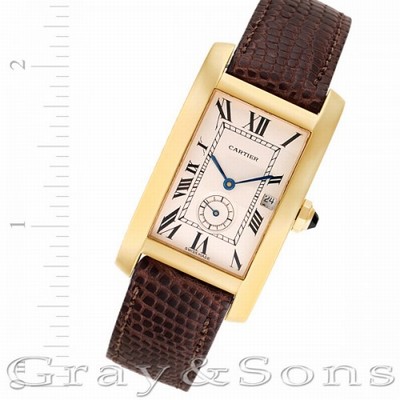 Cartier 811904 Tank American Quartz Unisex 18k yellow gold