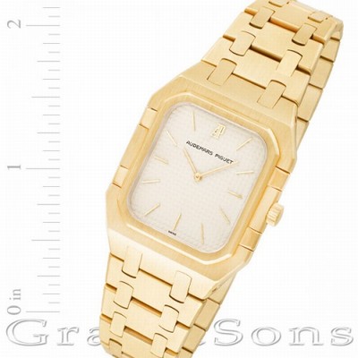 Audemars Piguet Rectangular Royal Oak Quartz Male 18k yellow gold