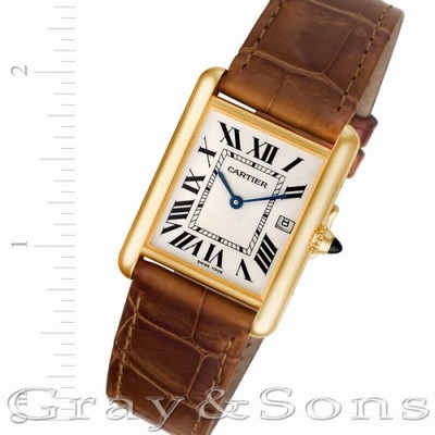 Cartier W1529756 Tank Quartz Male 18k yellow gold