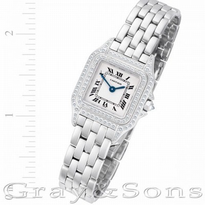 Cartier 1660 Panthere Quartz Female 18k White Gold