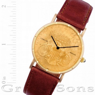 Corum 313510 $20 gold piece Automatic Male 18k yellow gold