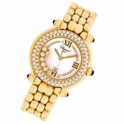 Chopard 27/6137-23 Happy Sport Quartz Female 18k yellow gold