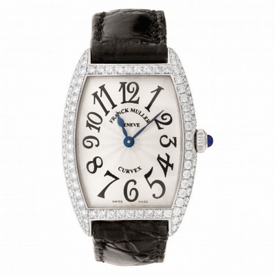 Franck Muller 1752 QZ D Curvex Quartz Female 18k White Gold