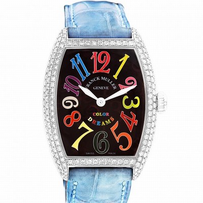 Franck Muller 7502 QZD Color Dreams Quartz Female 18k White Gold