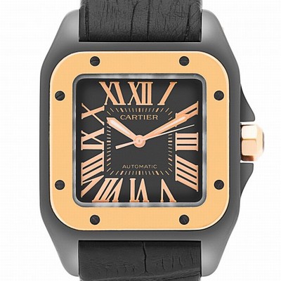 Cartier W2020007 Santos 100 Automatic Female PVD