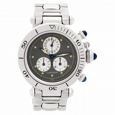 Cartier 1352-1 Pasha Chronograph Quartz Female Stainless Steel