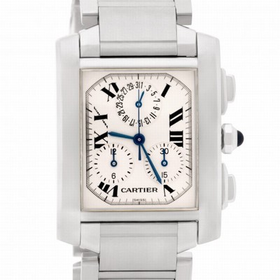Cartier W51001Q3 Tank Francaise Quartz Male Stainless Steel