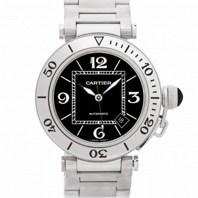 Cartier w31080m7 Pasha Seatimer Automatic Male Stainless Steel