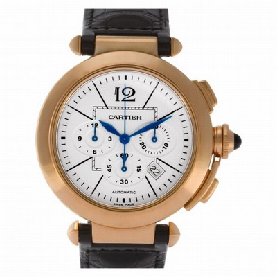 Cartier w3019951 Pasha Automatic Male 18k Pink Gold