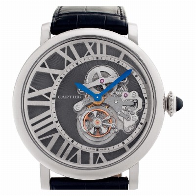 Cartier W1556214 Rotonde Manual Male 18k White Gold