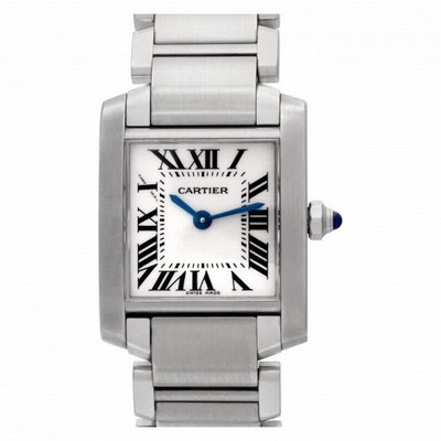 Cartier W51008Q3 Tank Quartz Female Stainless Steel