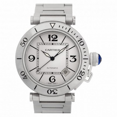 Cartier w31080m7 Pasha Seatimer Automatic Male Stainless Steel