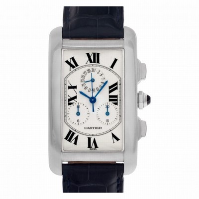 Cartier 2312 Tank Americaine Quartz Unisex 18k White Gold