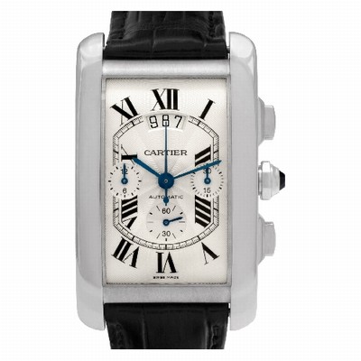 Cartier W2609456 Tank Americaine Automatic Male 18k White Gold