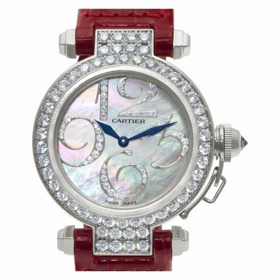 Cartier wj123221 Pasha 32 Quartz Female 18k White Gold