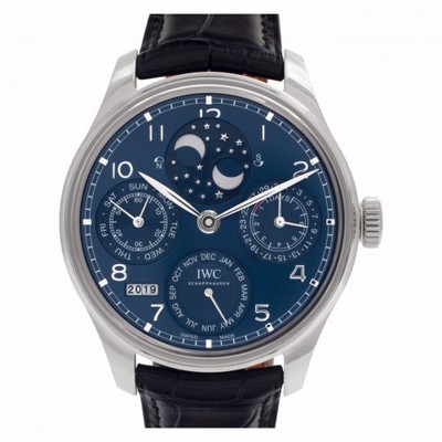 IWC iw503401 Portuguese Perpetual Automatic Male 18k White Gold