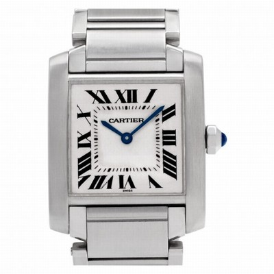 Cartier W51011Q3 Tank Francaise Quartz Female Stainless Steel