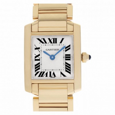 Cartier W50002N2 Tank Francaise Quartz Female 18k Yellow Gold