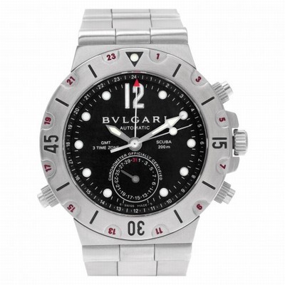 Bvlgari SD 38 S GMT Scuba Automatic Male Stainless Steel