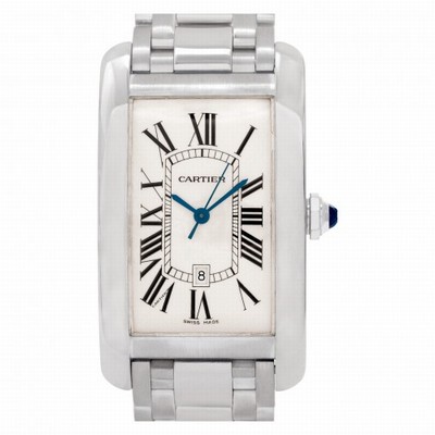 Cartier W2605511 Tank Americaine Automatic Unisex 18k White Gold