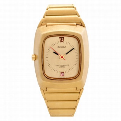 Omega 196.005 Electroquartz Quartz Male 18k yellow gold