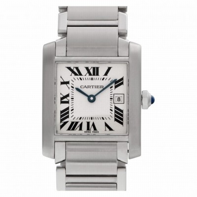 Cartier WSTA0005 Tank Francaise Quartz Female Stainless Steel