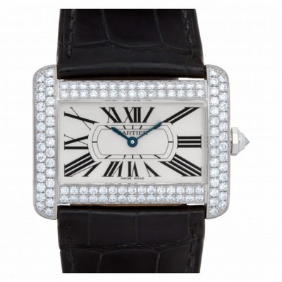 Cartier WA301370 Divan Quartz Female 18k White Gold