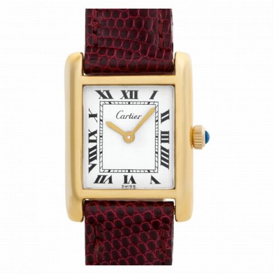 Cartier 5512106 Tank Manual Female 18k Gold Fill