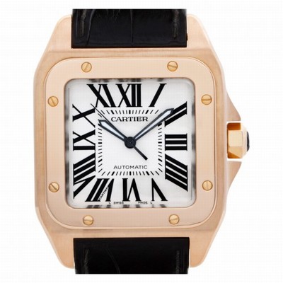 Cartier W20095Y1 Santos 100 Automatic Male 18k rose gold
