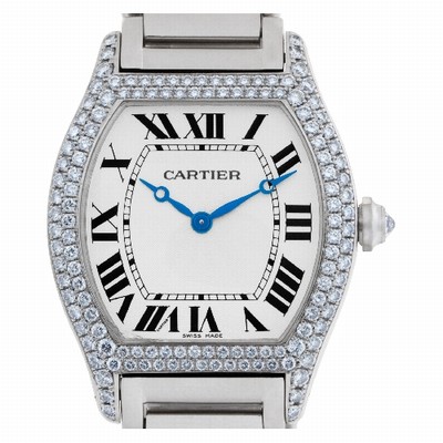 Cartier WA5038W9 Tortue Manual Female 18k White Gold
