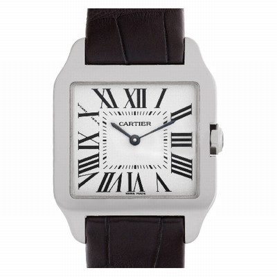 Cartier W2009451 Santos Dumont Quartz Unisex 18k White Gold