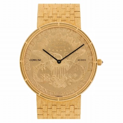 Corum Corum 2878 gold coin Quartz Male 18k yellow gold