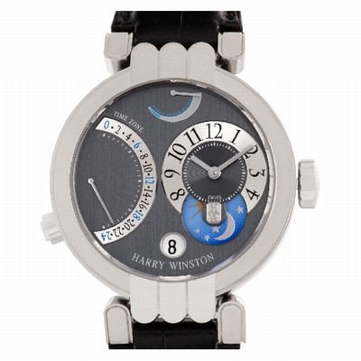Harry Winston 200.mmtz39w Excenter Timezone Manual Unisex 18k White Gold