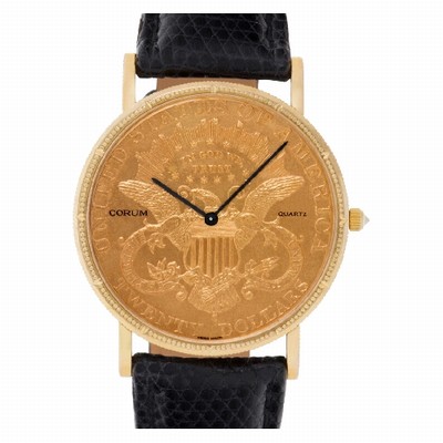 Corum 380684 $20 Coin Quartz Male 18k yellow gold