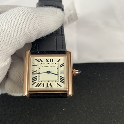 Cartier Men Tank Rose Gold