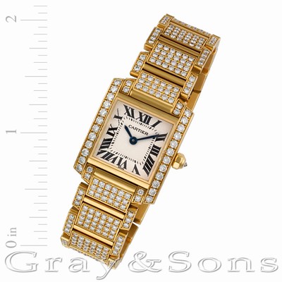 Cartier WE1002SD Tank Francaise Quartz Female 18k yellow gold