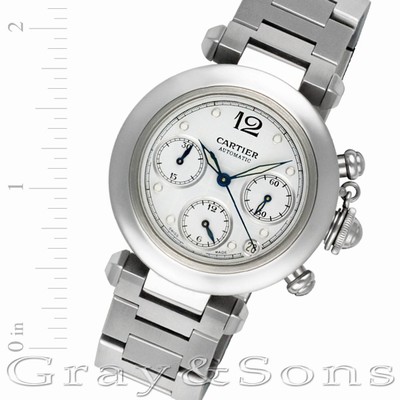 Cartier 2412720595cc Pasha Chronograph Automatic Unisex Stainless Steel