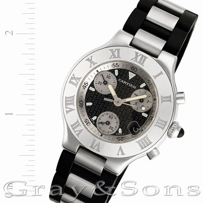 Cartier W10125U2 2424 Chronoscaph 21 Quartz Male Stainless Steel