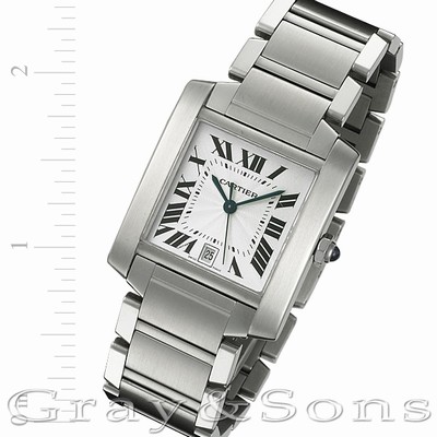 Cartier w51011Q3 Tank Francaise Automatic Male Stainless Steel