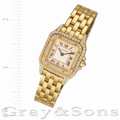 Cartier 128000 M Panthere Quartz Female 18k yellow gold