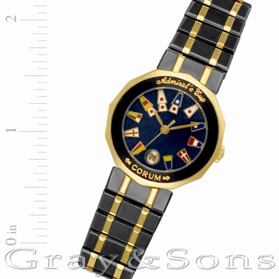 Corum 3961031V52 Admirals Cup Quartz Female 18k gold & blue steel