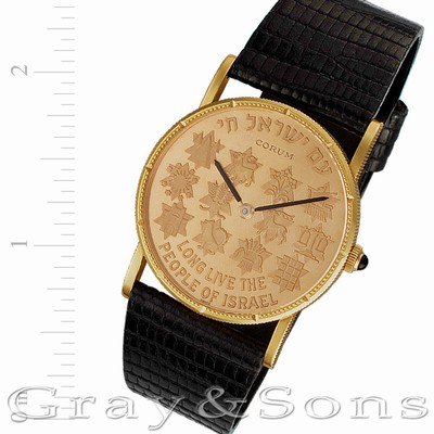 Corum Corum 2939 gold coin Manual Male 18k yellow gold