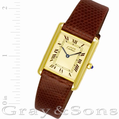 Cartier 8327D Tank Quartz Unisex Vermeil
