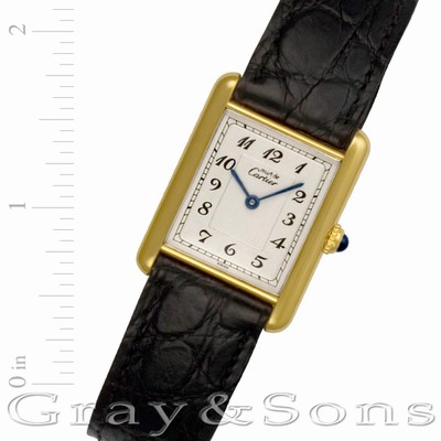 Cartier 22759 Tank Quartz Unisex Vermeil