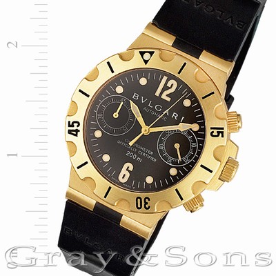 Bvlgari sc38g Scuba Automatic Male 18k yellow gold