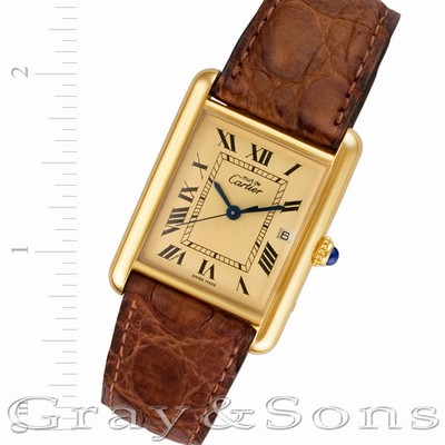 Cartier w1017454 Tank Vermeil Quartz Male Vermeil