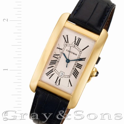 Cartier 1740 Tank American Automatic Male 18k yellow gold