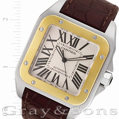 Cartier W20072X7 Santos 100 Automatic Male 18k gold & Stainless Steel